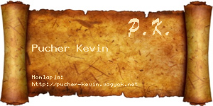 Pucher Kevin névjegykártya